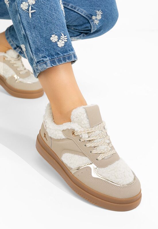 Sneakers γυναικεια Maisie μπεζ, Μέγεθος: 37- zapatos
