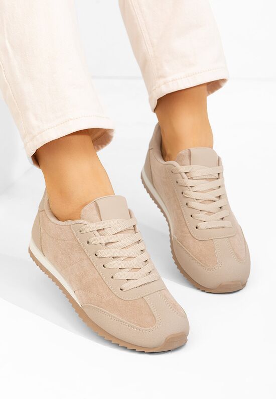 Sneakers γυναικεια Crinea μπεζ, Μέγεθος: 40- zapatos