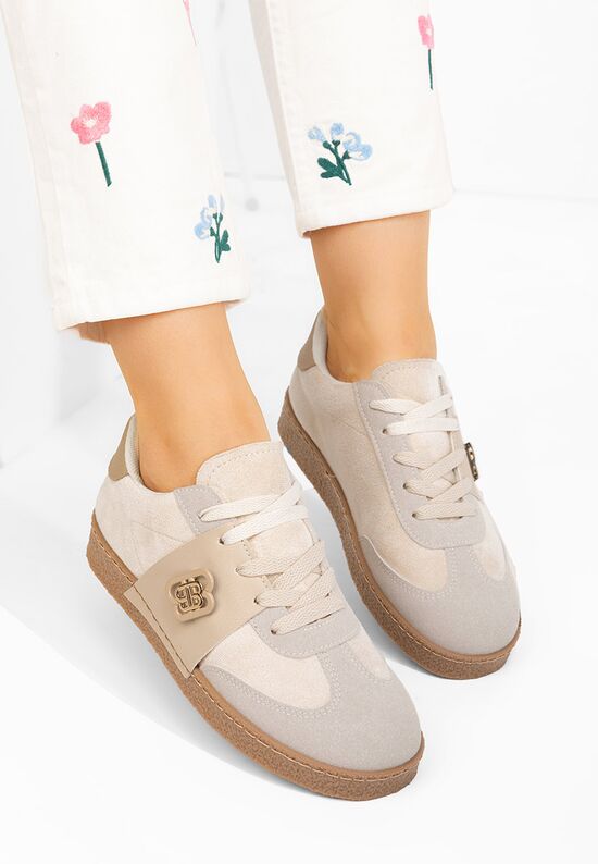 Sneakers γυναικεια Kathea μπεζ, Μέγεθος: 41- zapatos