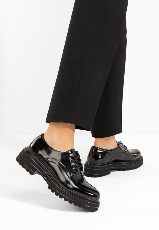 παπουτσια oxford γυναικεια Danina V2 μαύρα, Μέγεθος: 37- zapatos