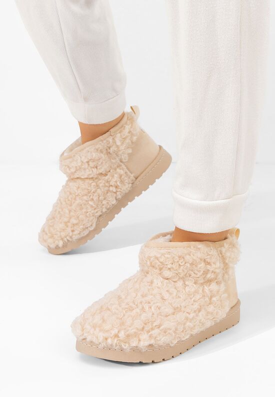 Μπότες τύπου UGG Mivora μπεζ, Μέγεθος: 38- zapatos