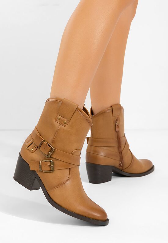 Γυναικεία Μποτάκια Cowboy Lestery χακι, Μέγεθος: 40- zapatos