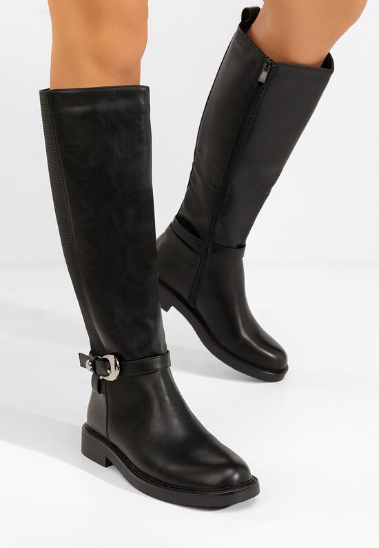 Ψηλές μπότες Cevina Μαύρα, Μέγεθος: 40- zapatos