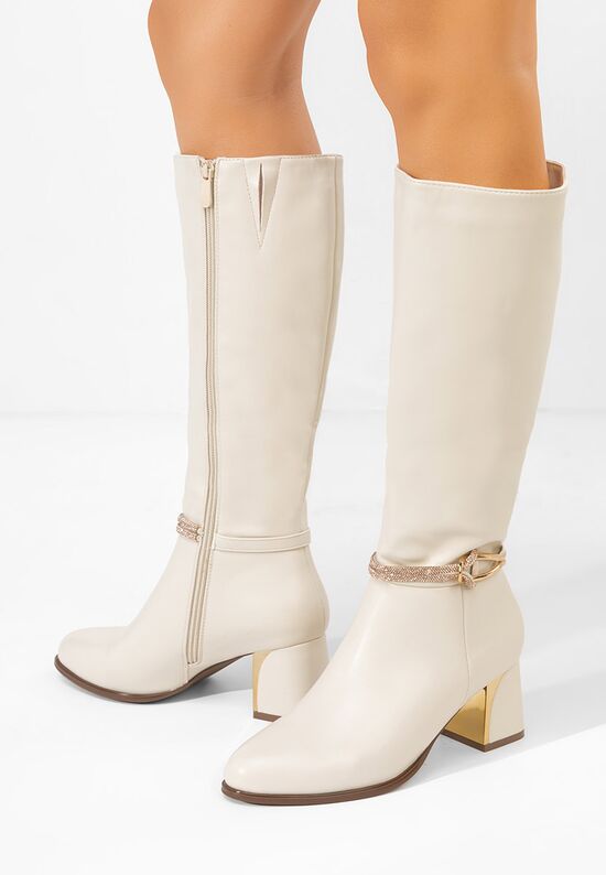 Γυναικείες μποτες Avenora μπεζ, Μέγεθος: 36- zapatos