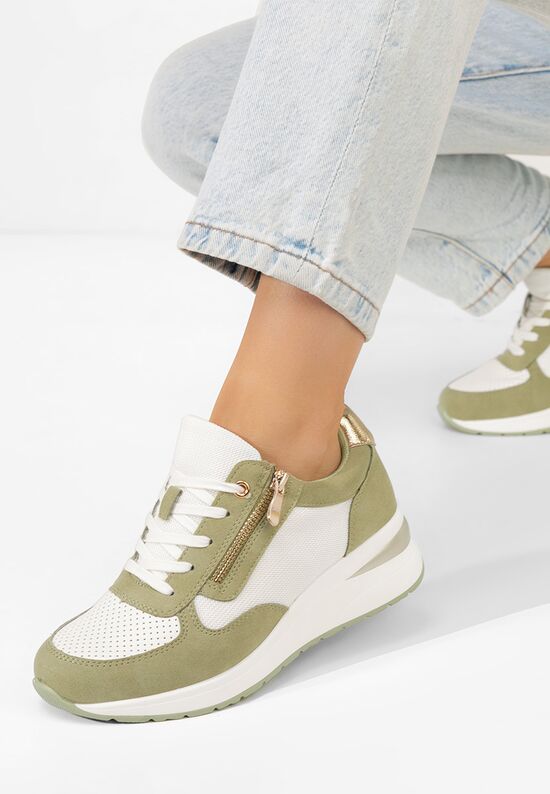 Sneakers με πλατφόρμα Floreia πρασινο, Μέγεθος: 37- zapatos