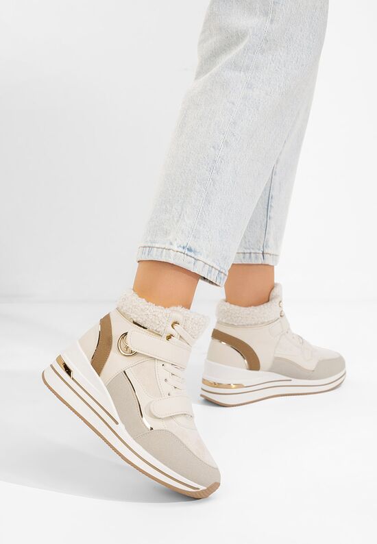 Sneakers αστραγαλου γυναικεια Velaris μπεζ, Μέγεθος: 37- zapatos