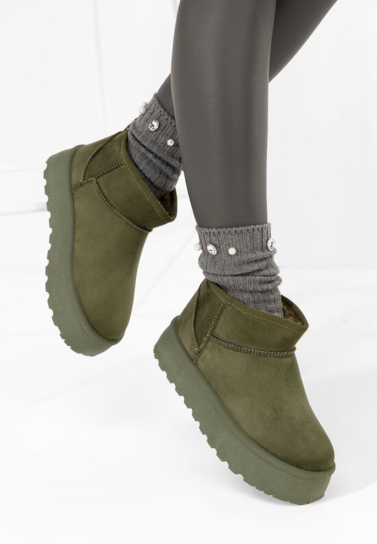Μπότες τύπου UGG Delvira πρασινο, Μέγεθος: 38- zapatos