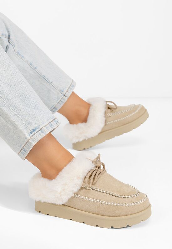 Μπεζ clogs γυναικεία Leainia, Μέγεθος: 39- zapatos