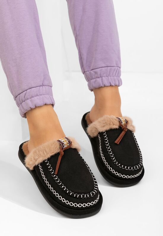 Γυναικείες Σαγιονάρες Zeriva μαύρα, Μέγεθος: 40- zapatos