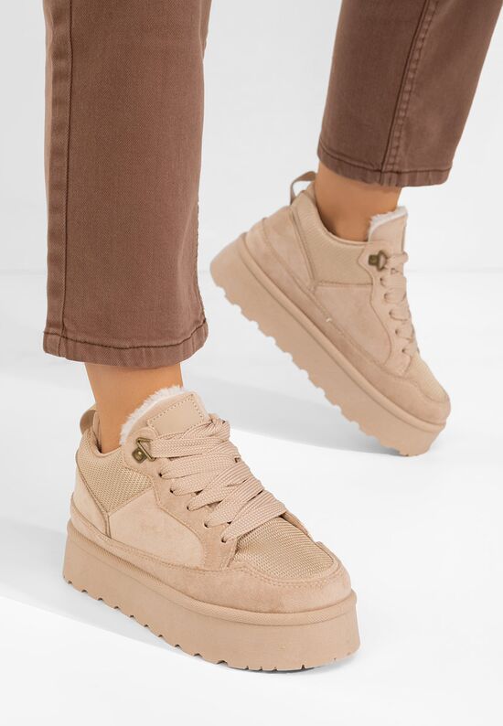 Sneakers με πλατφόρμα Isariel χακι, Μέγεθος: 38- zapatos