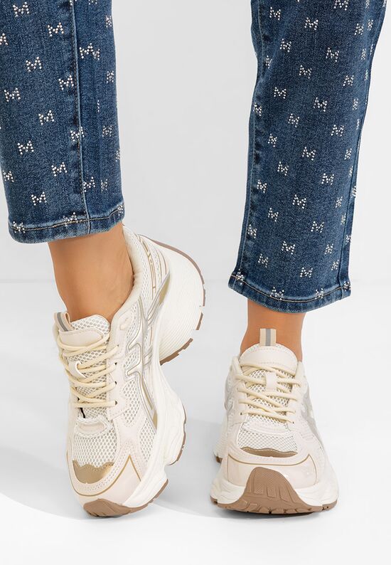 Sneakers με πλατφόρμα Kaliora μπεζ, Μέγεθος: 41- zapatos