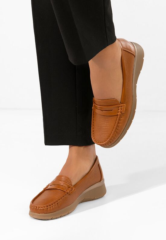 Μοκασίνια με πλατφόρμα Ozina ταμπά, Μέγεθος: 38- zapatos