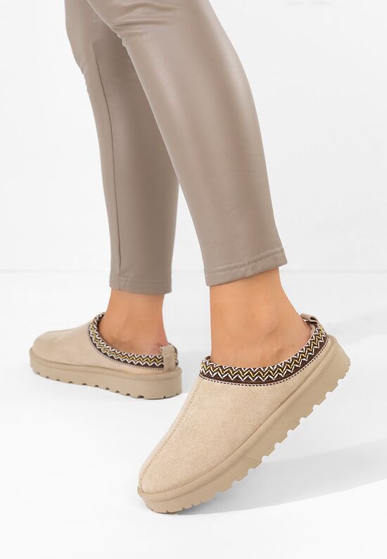 Mules γυναικεια Airene μπεζ, Μέγεθος: 38- zapatos