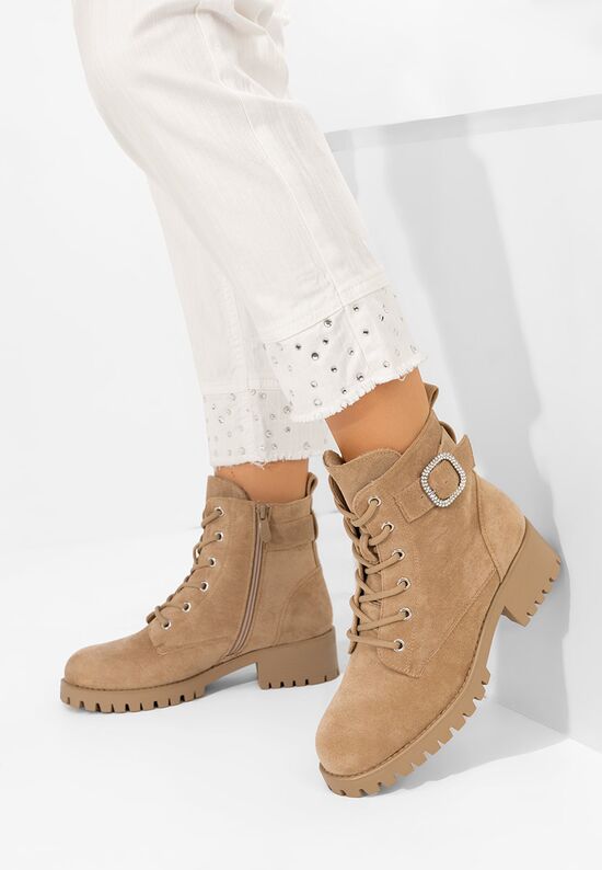 Γυναικεία μποτάκια Garneta χακι, Μέγεθος: 39- zapatos