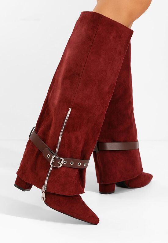 Μπότες με χοντρό τακούνι Scotia μπορντό, Μέγεθος: 38- zapatos