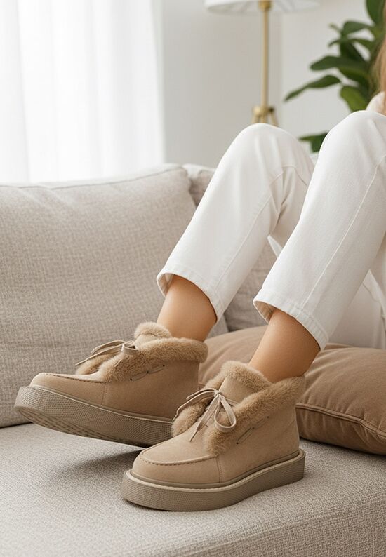 Χειμερινά Αρβυλάκια γυναικείες Hazey μπεζ, Μέγεθος: 39- zapatos