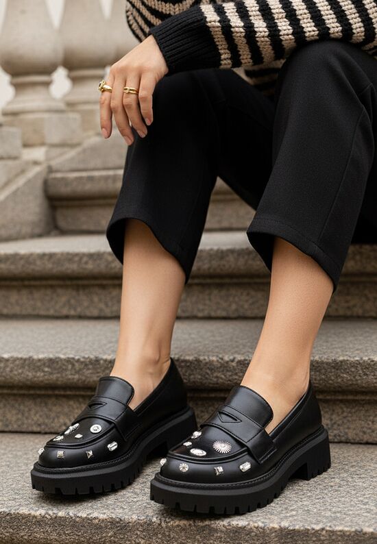 Μοκασίνια  γυναικεια Setta μαύρα, Μέγεθος: 37- zapatos