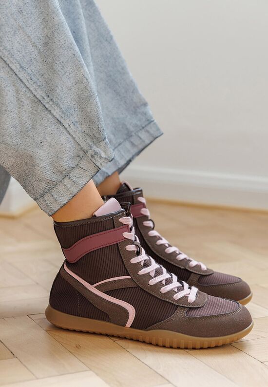 Γυναικεία sneakers αστραγάλο Daine καφε, Μέγεθος: 38- zapatos
