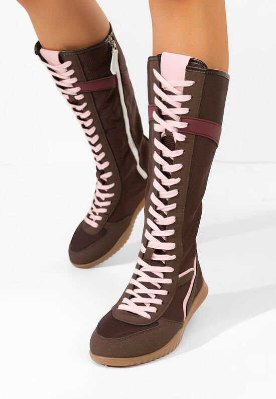 Γυναικεία sneakers αστραγάλο Daine V2 καφε, Μέγεθος: 36- zapatos