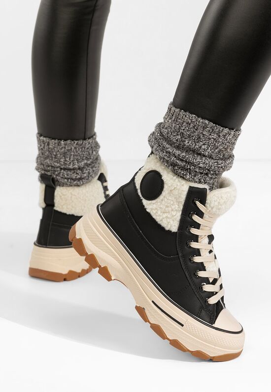 Γυναικεία sneakers αστραγάλο Oziana μαύρα, Μέγεθος: 36- zapatos