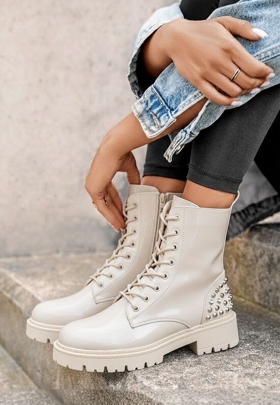 μποτακια πλατφορμεσ Erminia μπεζ, Μέγεθος: 40- zapatos