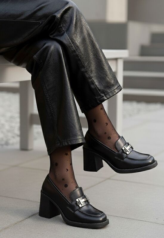 Loafers γυναικεια με τακουνι Sonarida μαύρα, Μέγεθος: 36- zapatos
