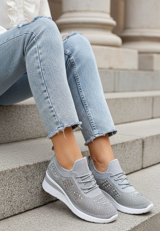 Sneakers γυναικεια Keeley γκρι, Μέγεθος: 39- zapatos