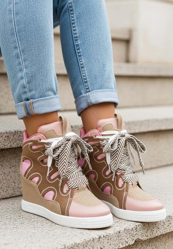 Sneakers γυναικεια Jessy ροζ, Μέγεθος: 39- zapatos