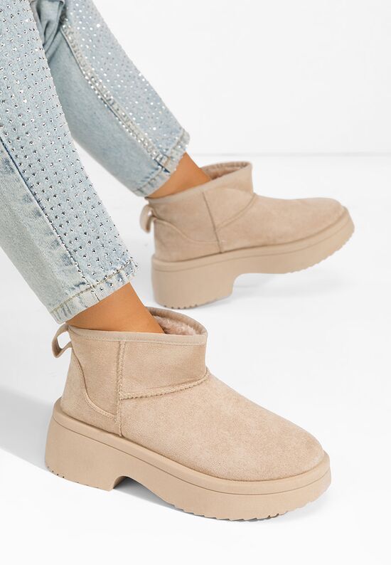 Μπότες τύπου UGG Prelina μπεζ, Μέγεθος: 38- zapatos