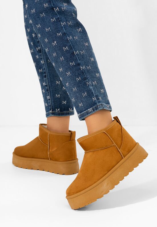 Μπότες τύπου UGG με πλατφόρμα Zenaria ταμπά, Μέγεθος: 40- zapatos