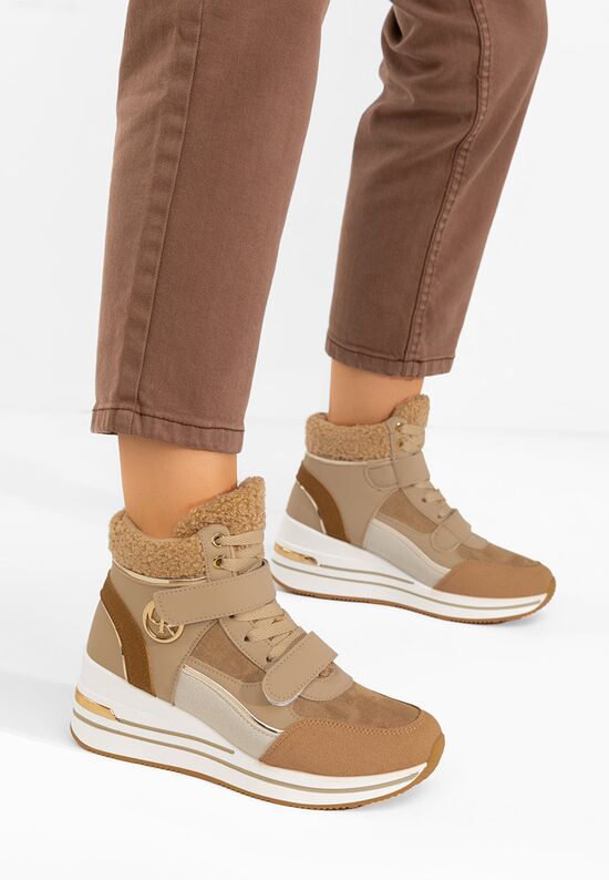 Sneakers αστραγαλου γυναικεια Velaris χακι, Μέγεθος: 38- zapatos