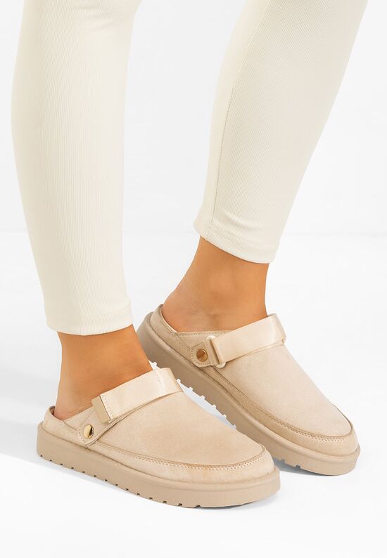 Mules γυναικεια Simiona μπεζ, Μέγεθος: 40- zapatos