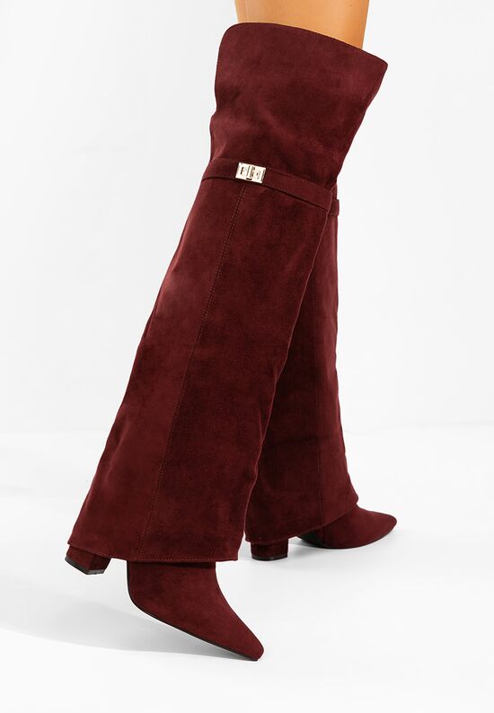 Ψηλές μπότες Crisia μπορντό, Μέγεθος: 41- zapatos