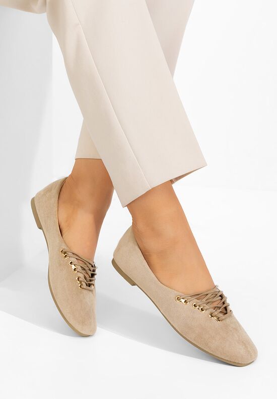 Γυναικείες μπαλαρίνες Carela χακι, Μέγεθος: 40- zapatos