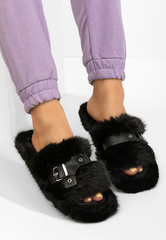 Παντοφλεσ γυναικειεσ χειμερινεσ Arlete μαύρα, Μέγεθος: 40- zapatos