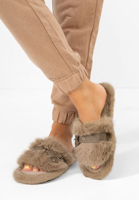 Παντοφλεσ γυναικειεσ χειμερινεσ Arlete χακι, Μέγεθος: 38- zapatos