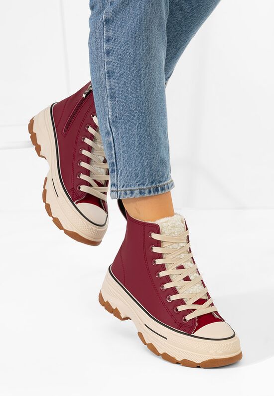Γυναικεία sneakers αστραγάλο Raviana V7 μπορντό, Μέγεθος: 41- zapatos