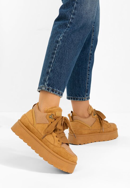 Κάμελ sneakers με πλατφόρμα Isariel, Μέγεθος: 40- zapatos