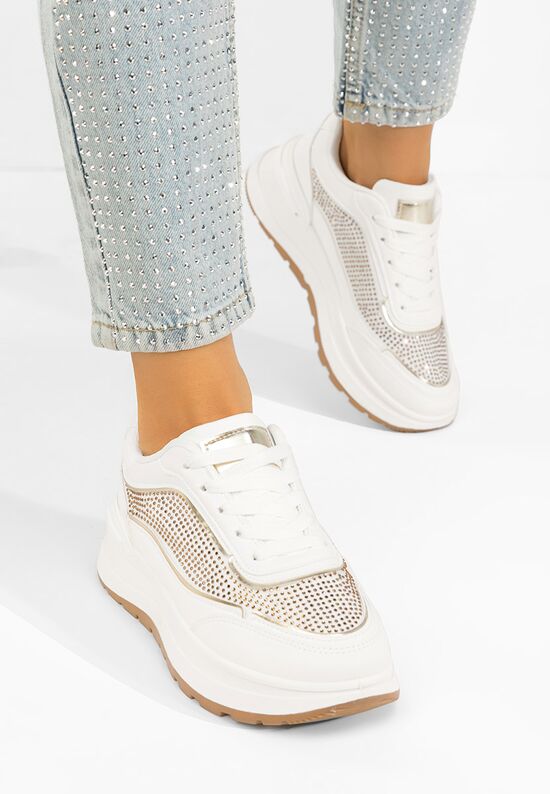 Sneakers γυναικεια Dalyana λευκά, Μέγεθος: 39- zapatos