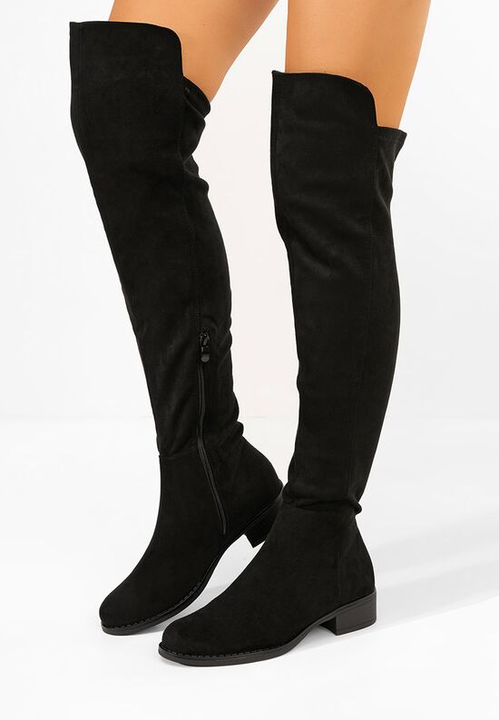 Ψηλές μπότες Inies Μαύρα, Μέγεθος: 39- zapatos