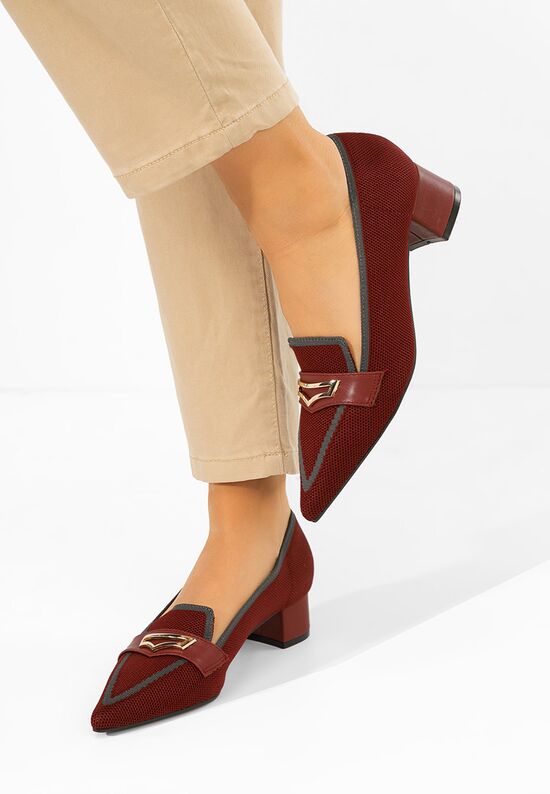 Γόβες με χαμηλό τακούνι Dianey μπορντό, Μέγεθος: 39- zapatos