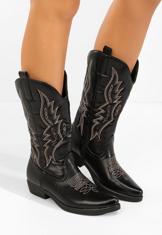 Καουμπόικες Μπότες Brisia Μαύρα, Μέγεθος: 39- zapatos