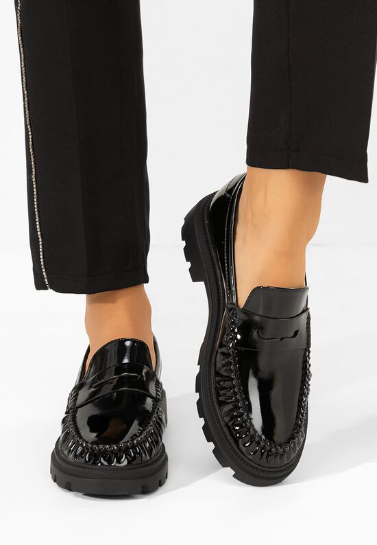 Μοκασίνια γυναικεια Eleonora μαύρα, Μέγεθος: 39- zapatos