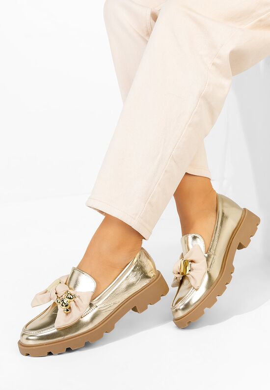 Loafers γυναικεια Desana χρυσο, Μέγεθος: 39- zapatos