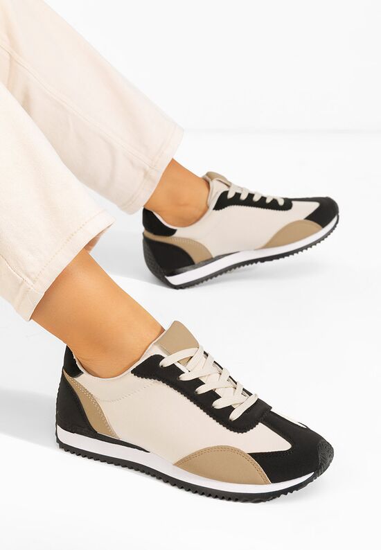 Sneakers γυναικεια Sariena μπεζ, Μέγεθος: 37- zapatos