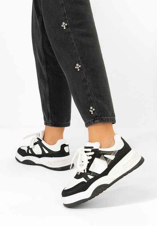 Sneakers με πλατφόρμα Taniela μαύρα, Μέγεθος: 40- zapatos