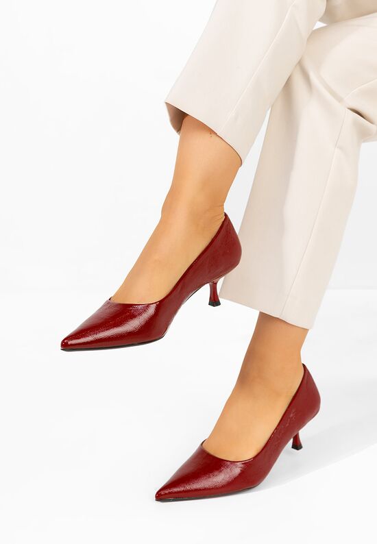 Γόβες με χαμηλό τακούνι Dianela μπορντό, Μέγεθος: 40- zapatos