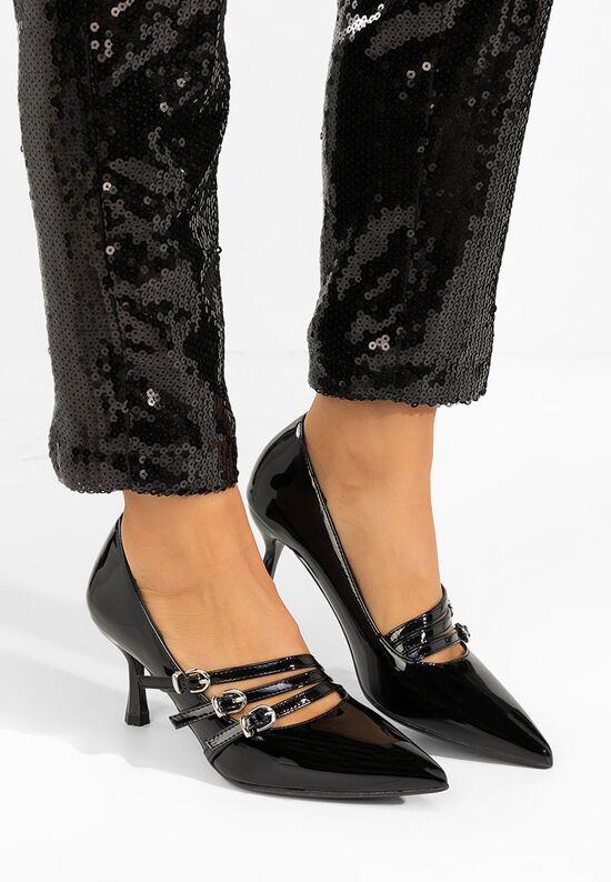 Γόβες στιλέτο Zonnia μαύρα, Μέγεθος: 38- zapatos