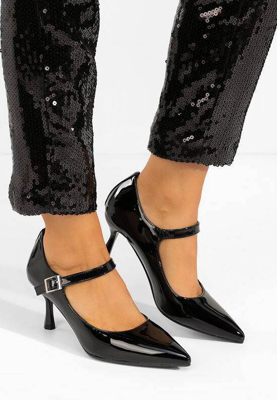 Γόβες στιλέτο Rosilla μαύρα, Μέγεθος: 40- zapatos