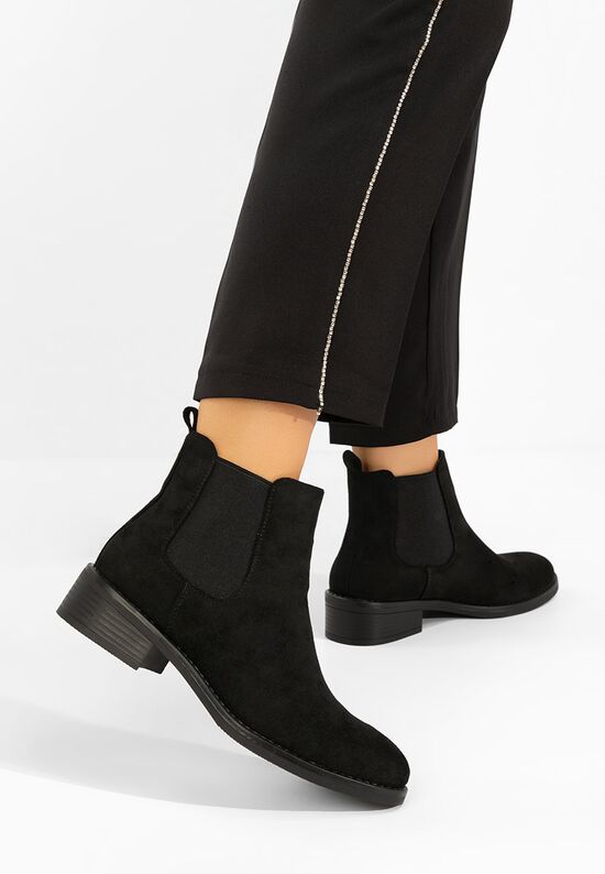 Μποτάκια Chelsea γυναικεία Kataleia Μαύρα, Μέγεθος: 37- zapatos